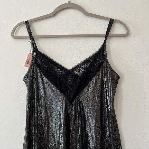 NWT VS Slinky Silver Slip Dress Size S - Picture 2 of 6